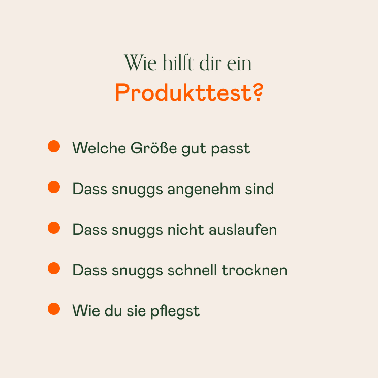 snuggs: Produktprobe