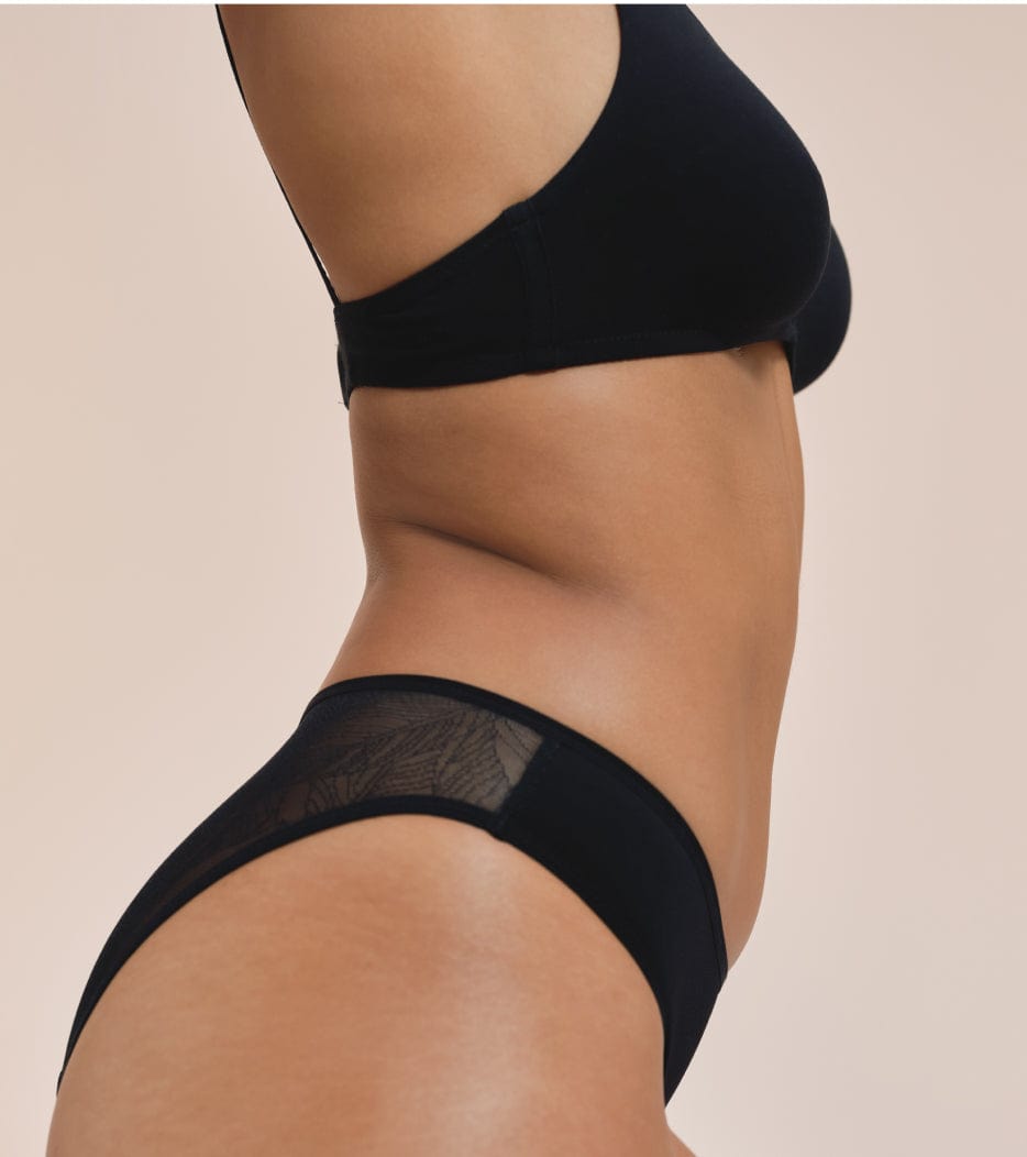 Spitze Brief - Recyceltes Nylon - Schwarz