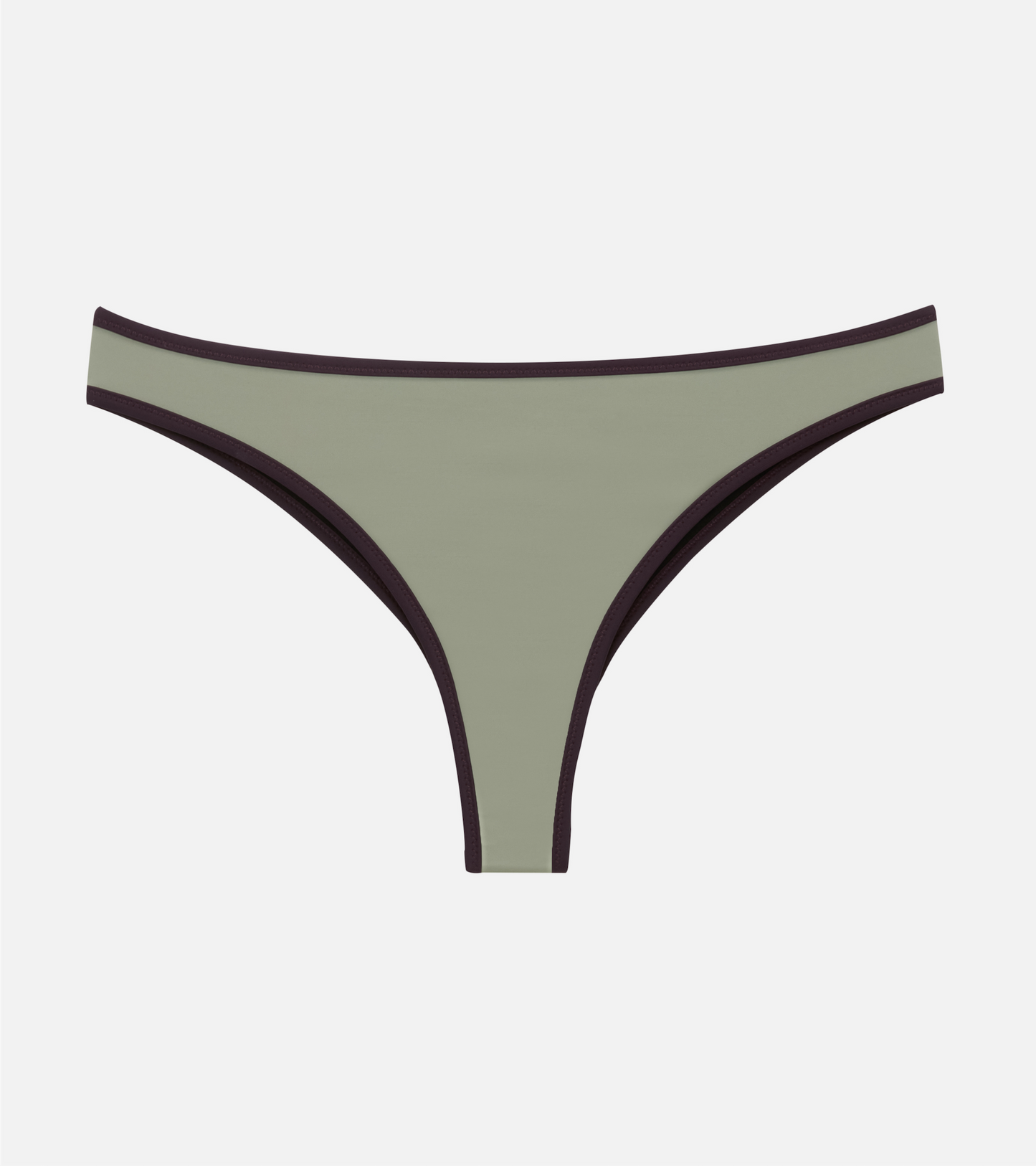 Perioden-Bademode - Brazilian - Unterteil - Olivgrün